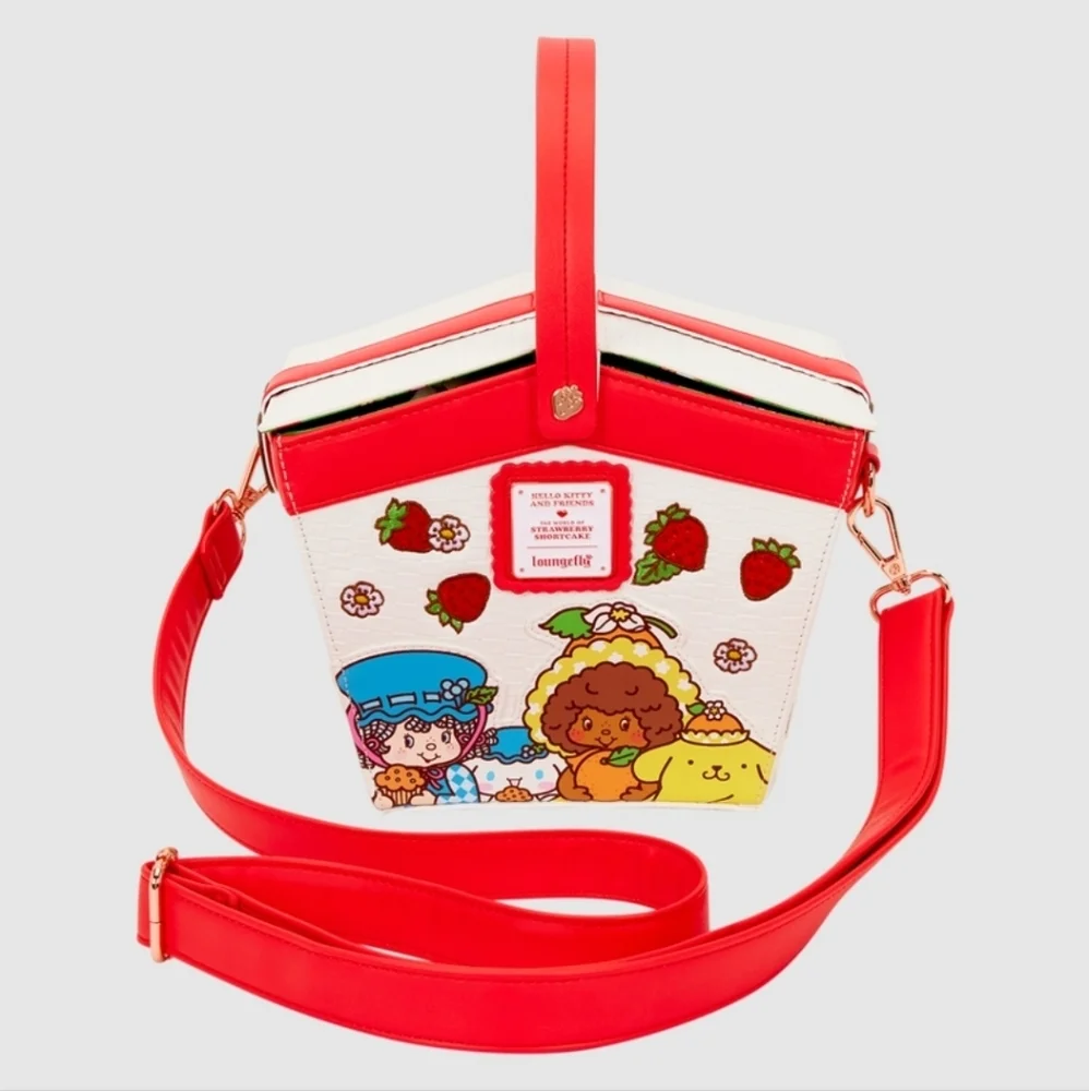 NWT Loungefly Hello Kitty & Friends x Strawberry Shortcake Crossbody Bag - Picture 5 of 5